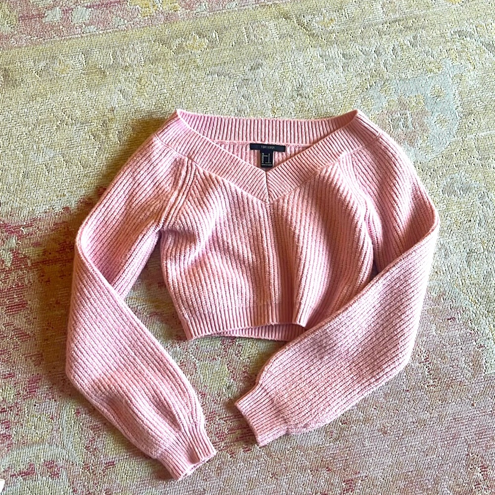 Forever 21 pink cropped sweater